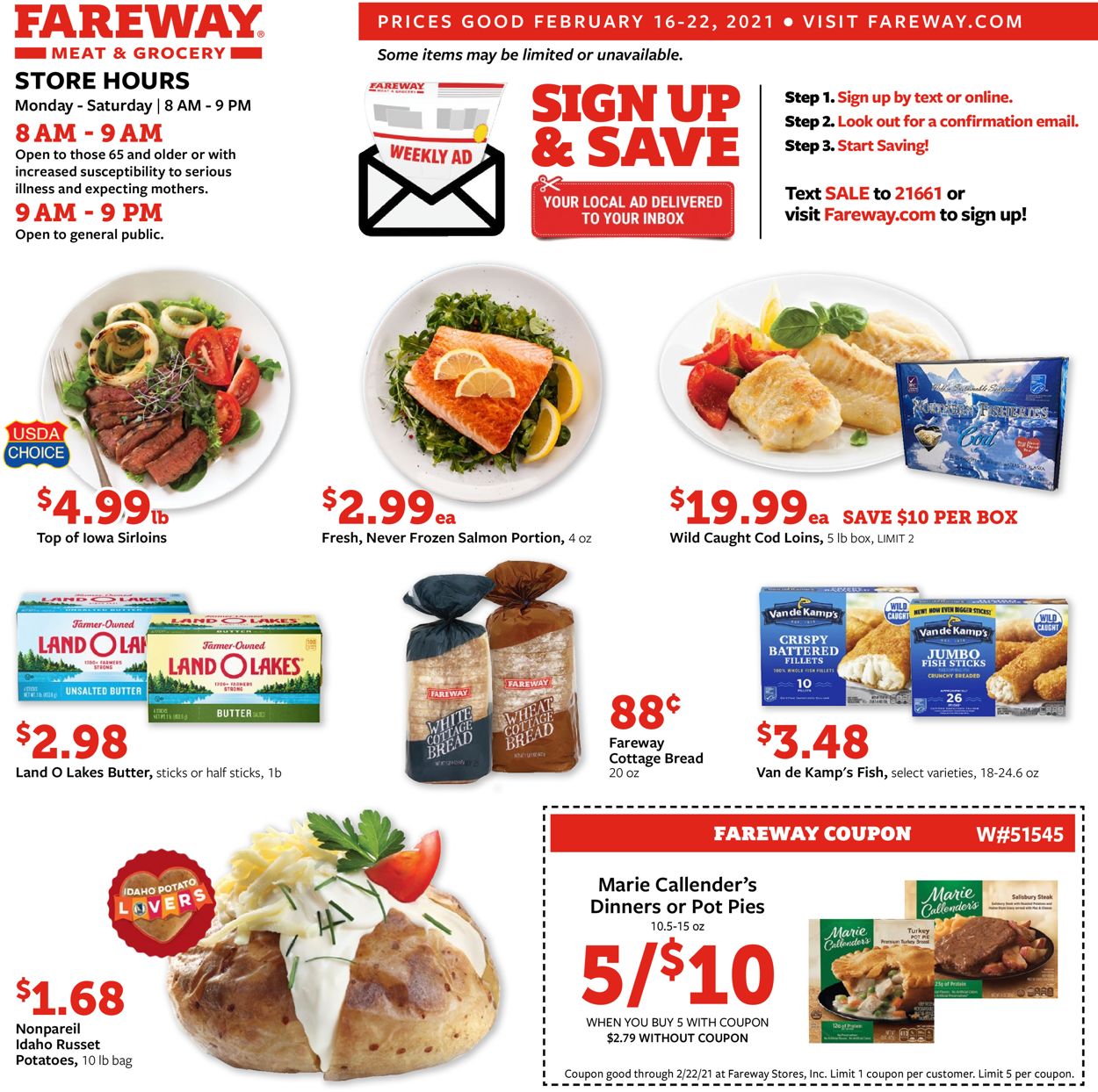 Fareway Ad from 02/16/2021