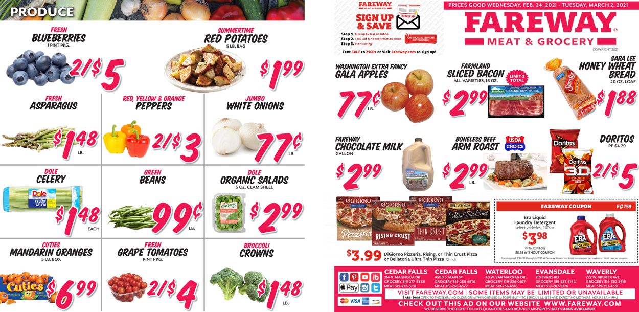 Fareway Ad from 02/24/2021