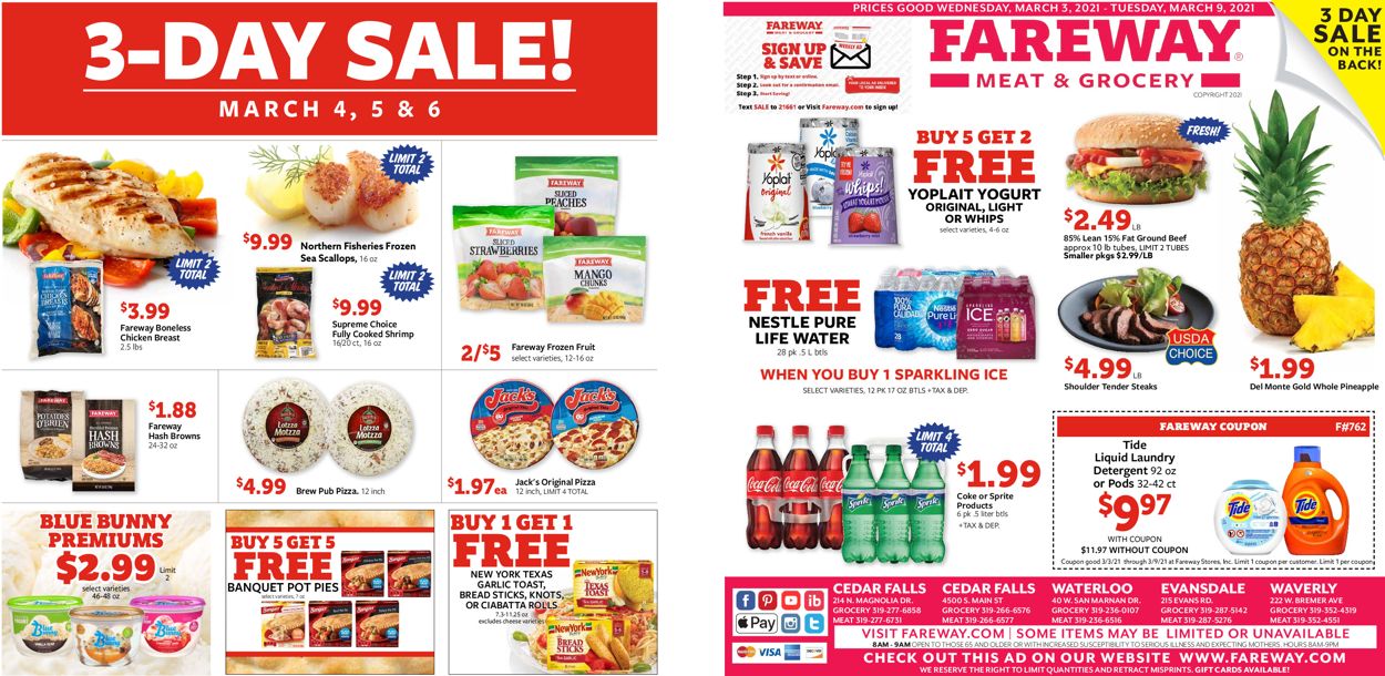 Fareway Ad from 03/03/2021
