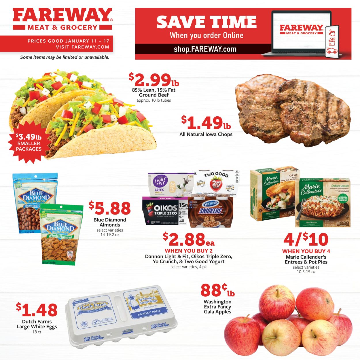 Fareway Ad from 01/11/2022