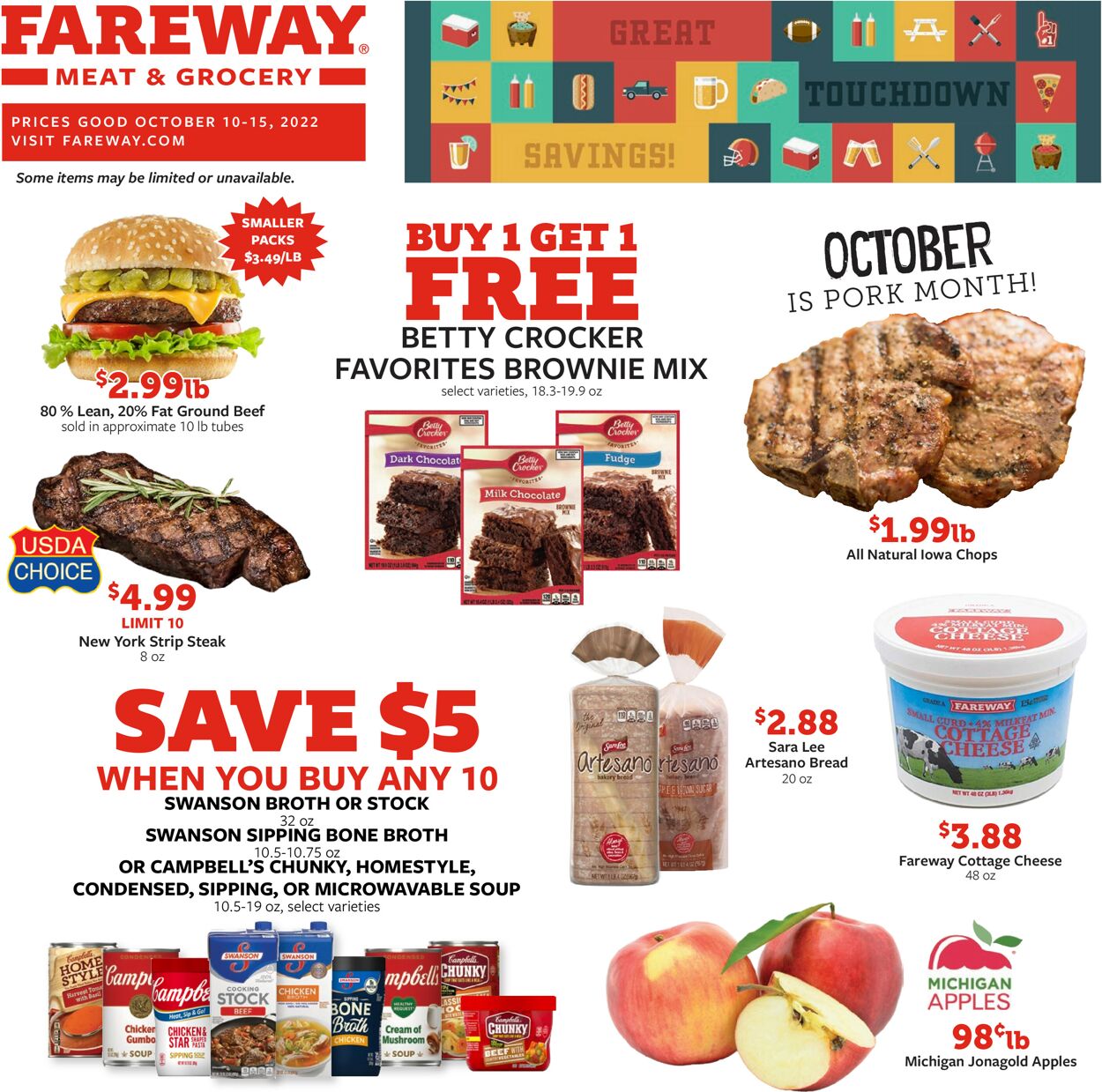 Fareway Ad from 10/10/2022