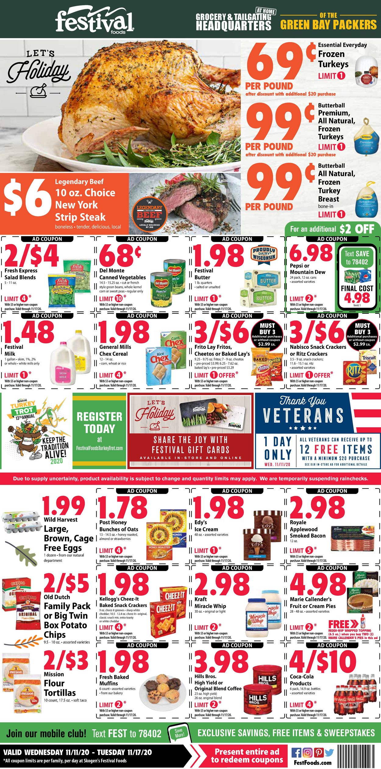 Festival Foods Ad from 11/11/2020