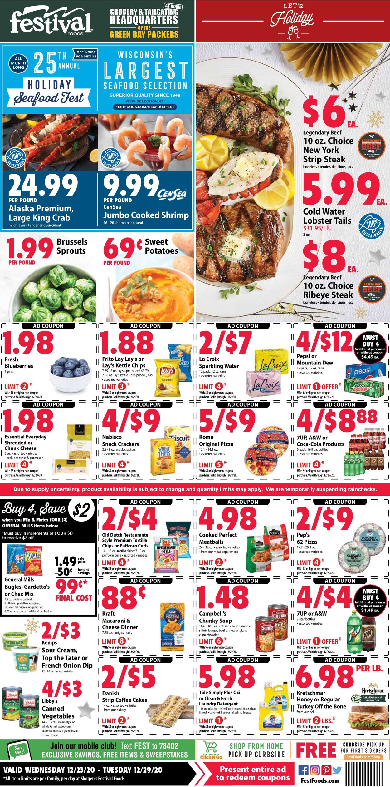 Festival Foods Ad from 12/23/2020