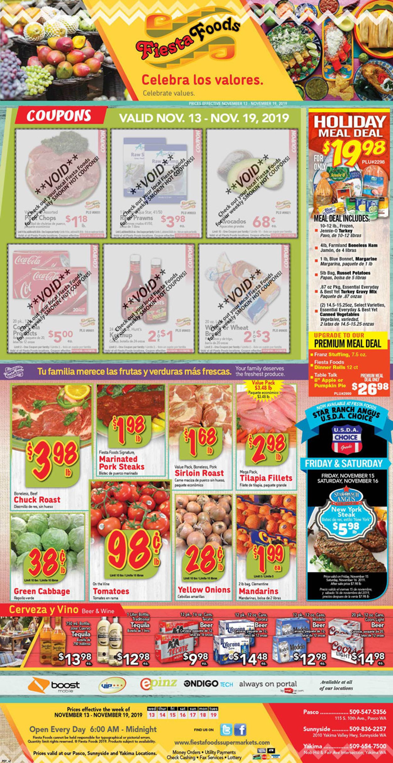 Fiesta Foods SuperMarkets Ad from 11/13/2019