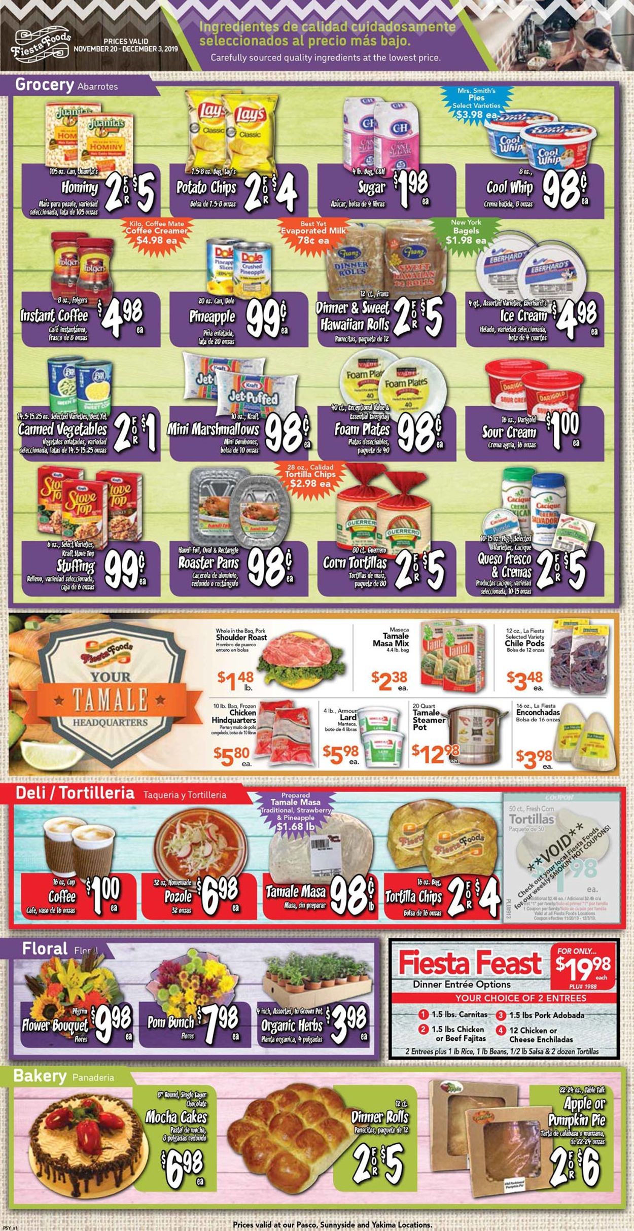 Fiesta Foods SuperMarkets Ad from 11/20/2019