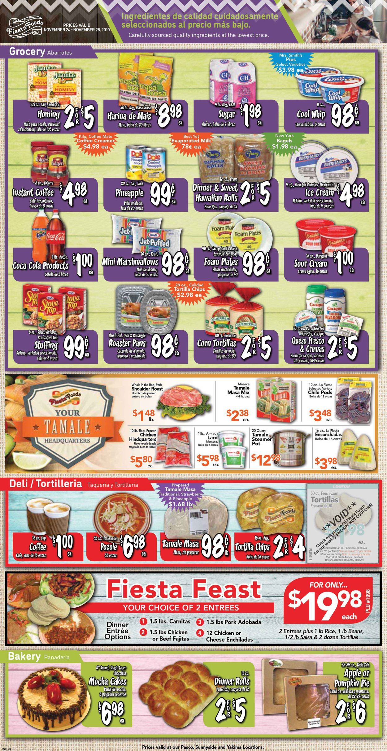 Fiesta Foods SuperMarkets Ad from 11/24/2019