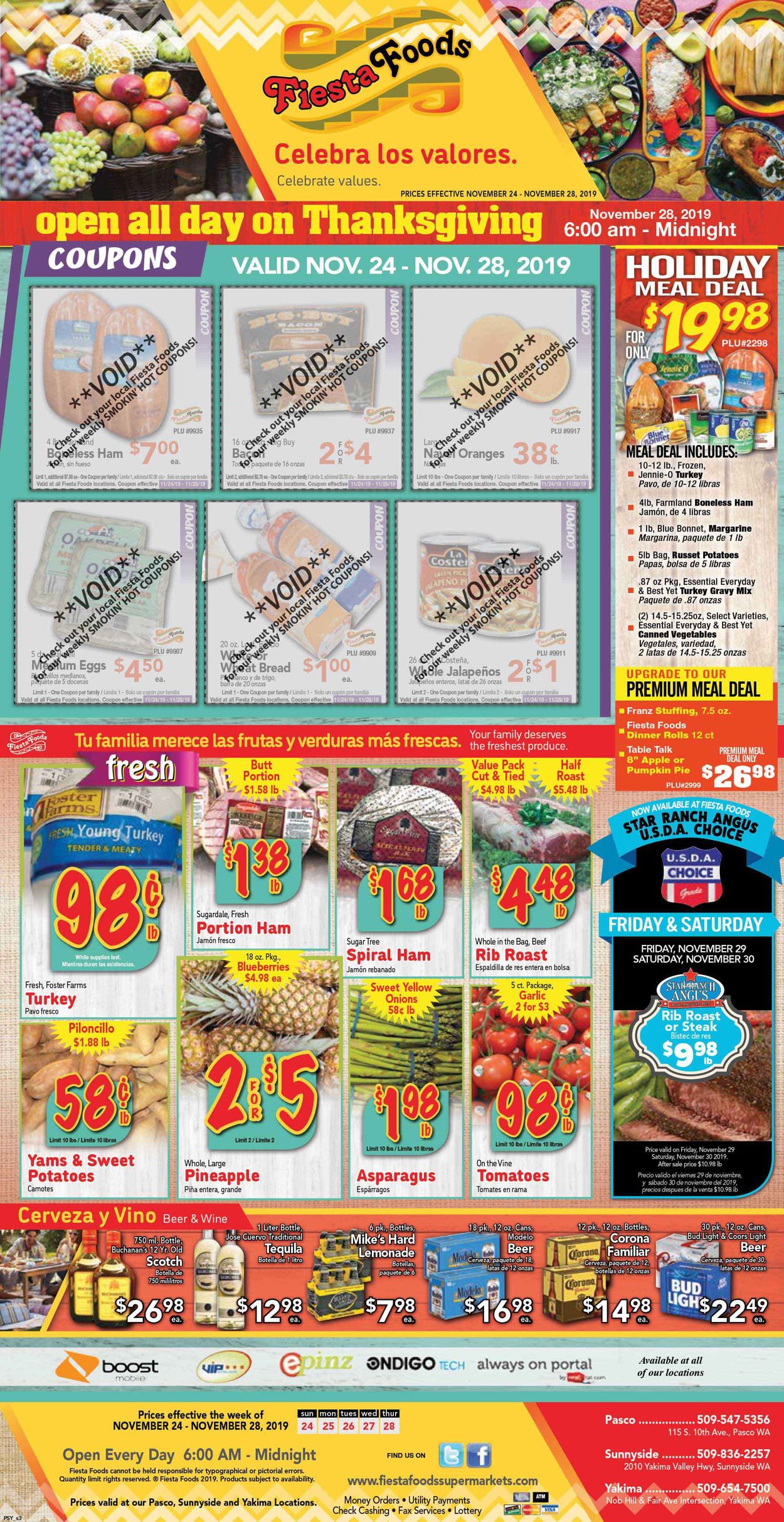 Fiesta Foods SuperMarkets Ad from 11/24/2019