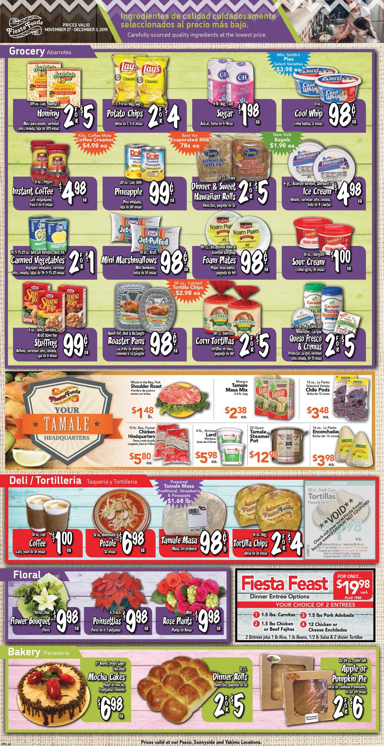 Fiesta Foods SuperMarkets Ad from 11/27/2019