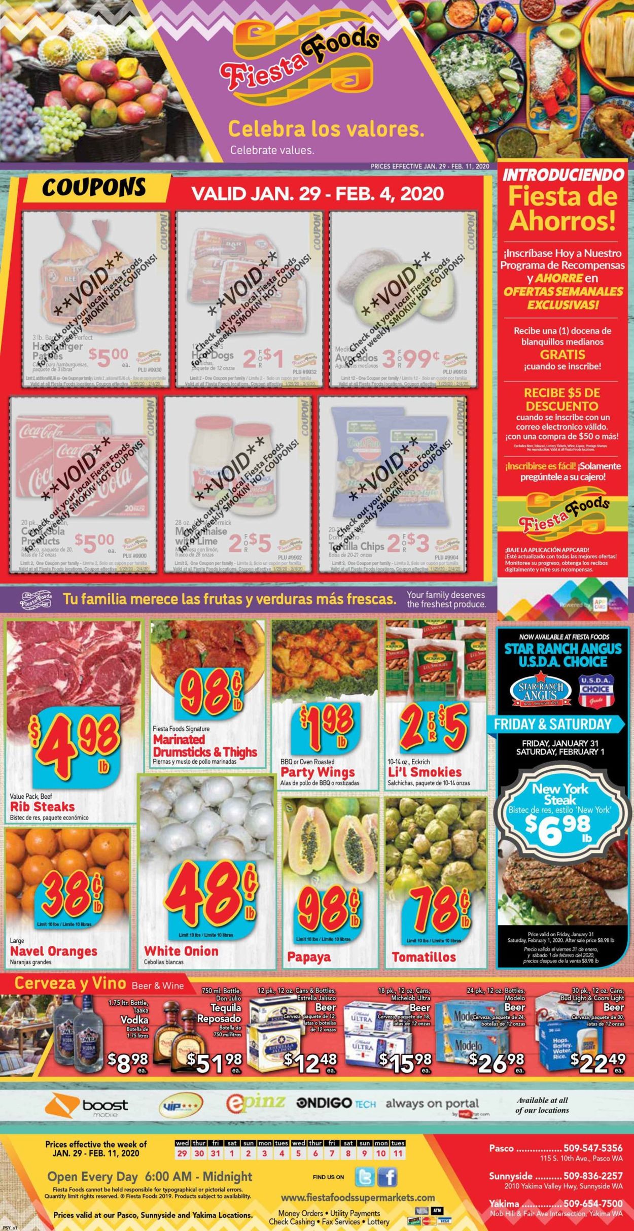 Fiesta Foods SuperMarkets Ad from 01/29/2020
