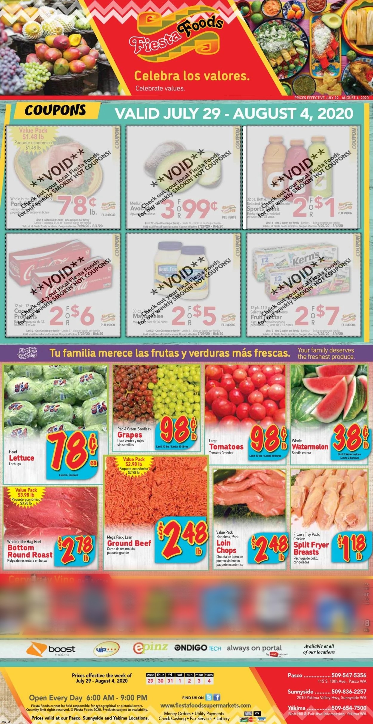 Fiesta Foods SuperMarkets Ad from 07/29/2020