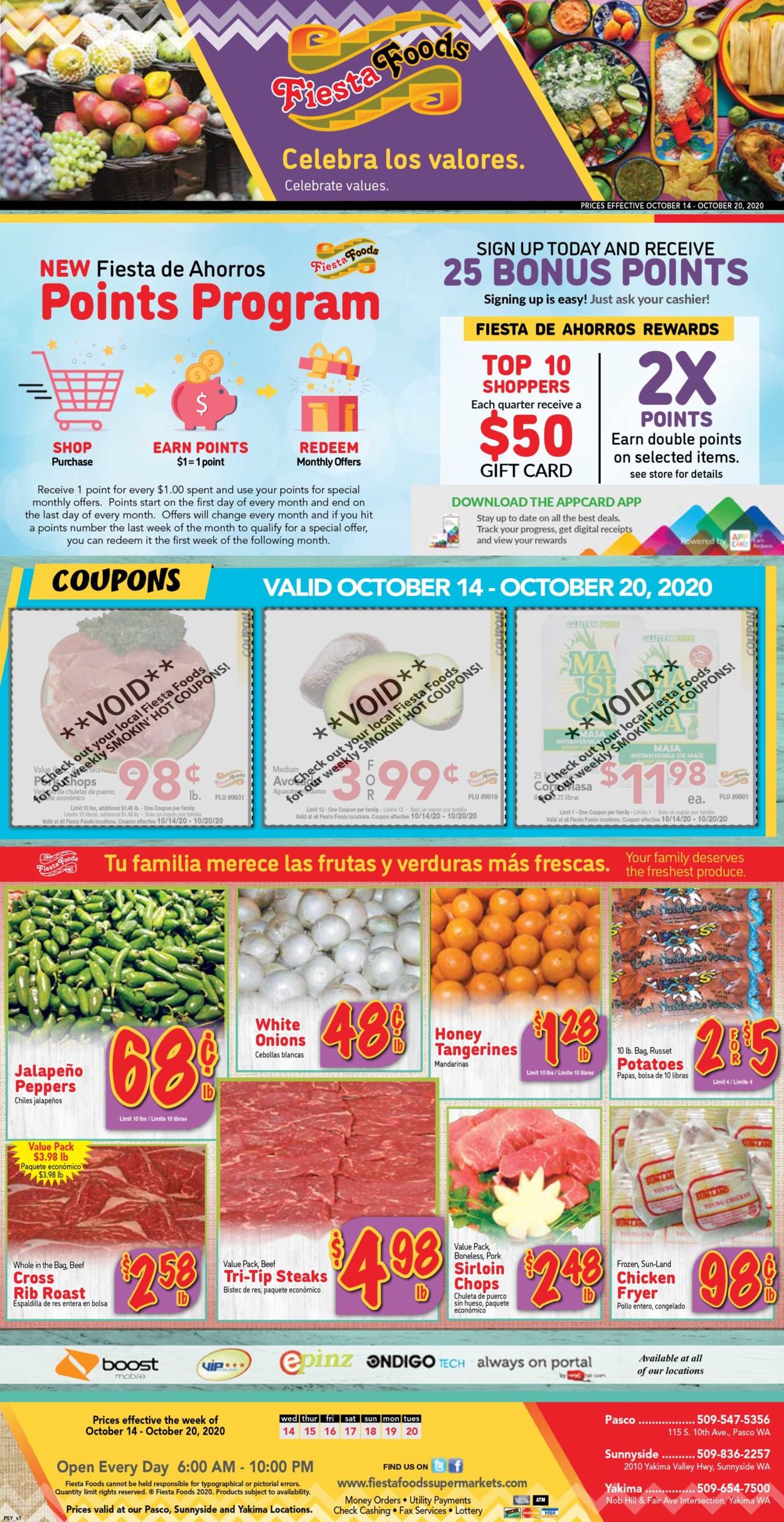 Fiesta Foods SuperMarkets Ad from 10/14/2020