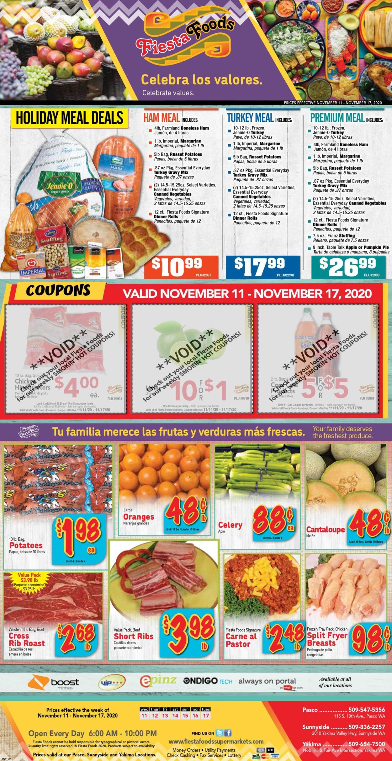 Fiesta Foods SuperMarkets Ad from 11/11/2020