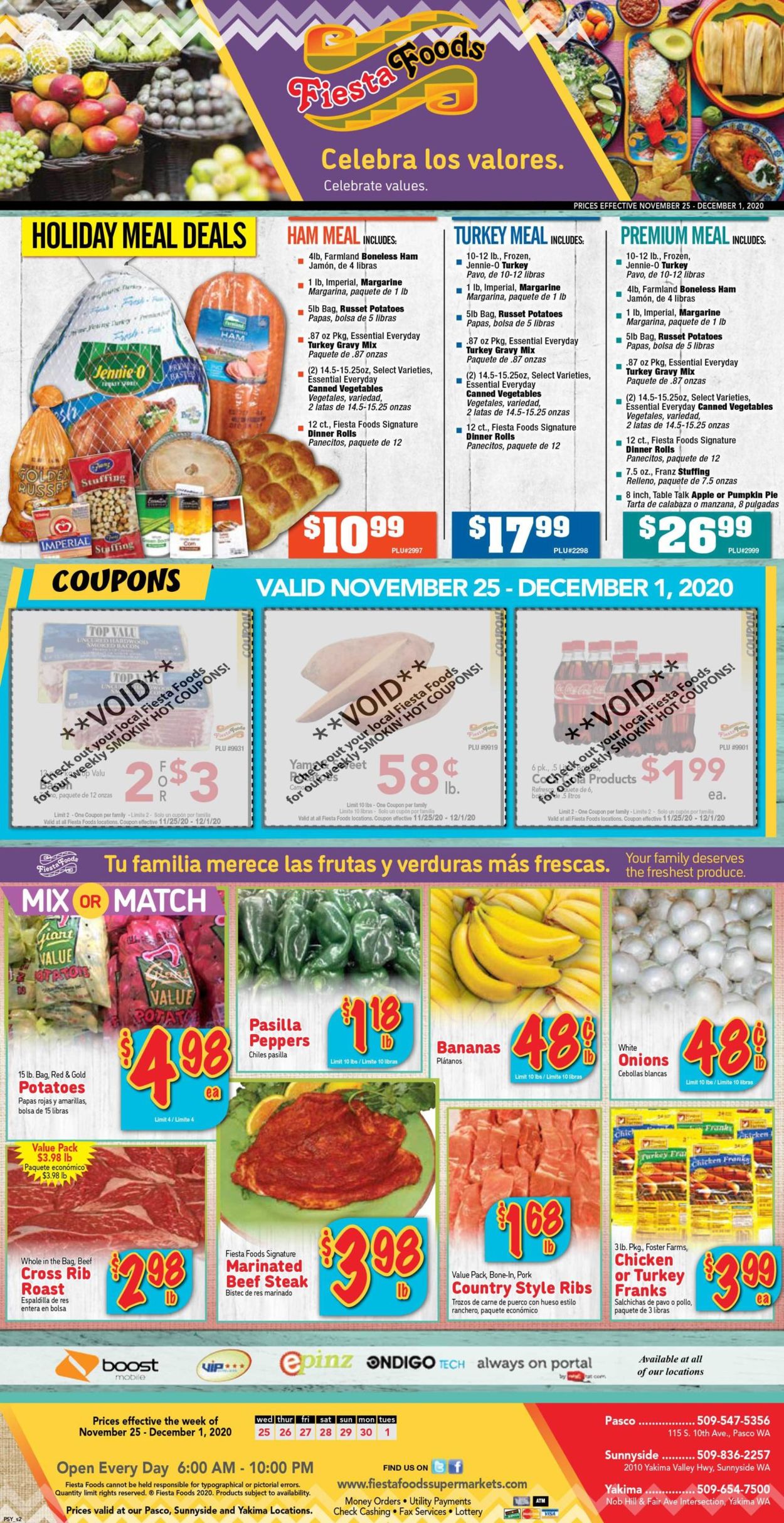 Fiesta Foods SuperMarkets Ad from 11/25/2020