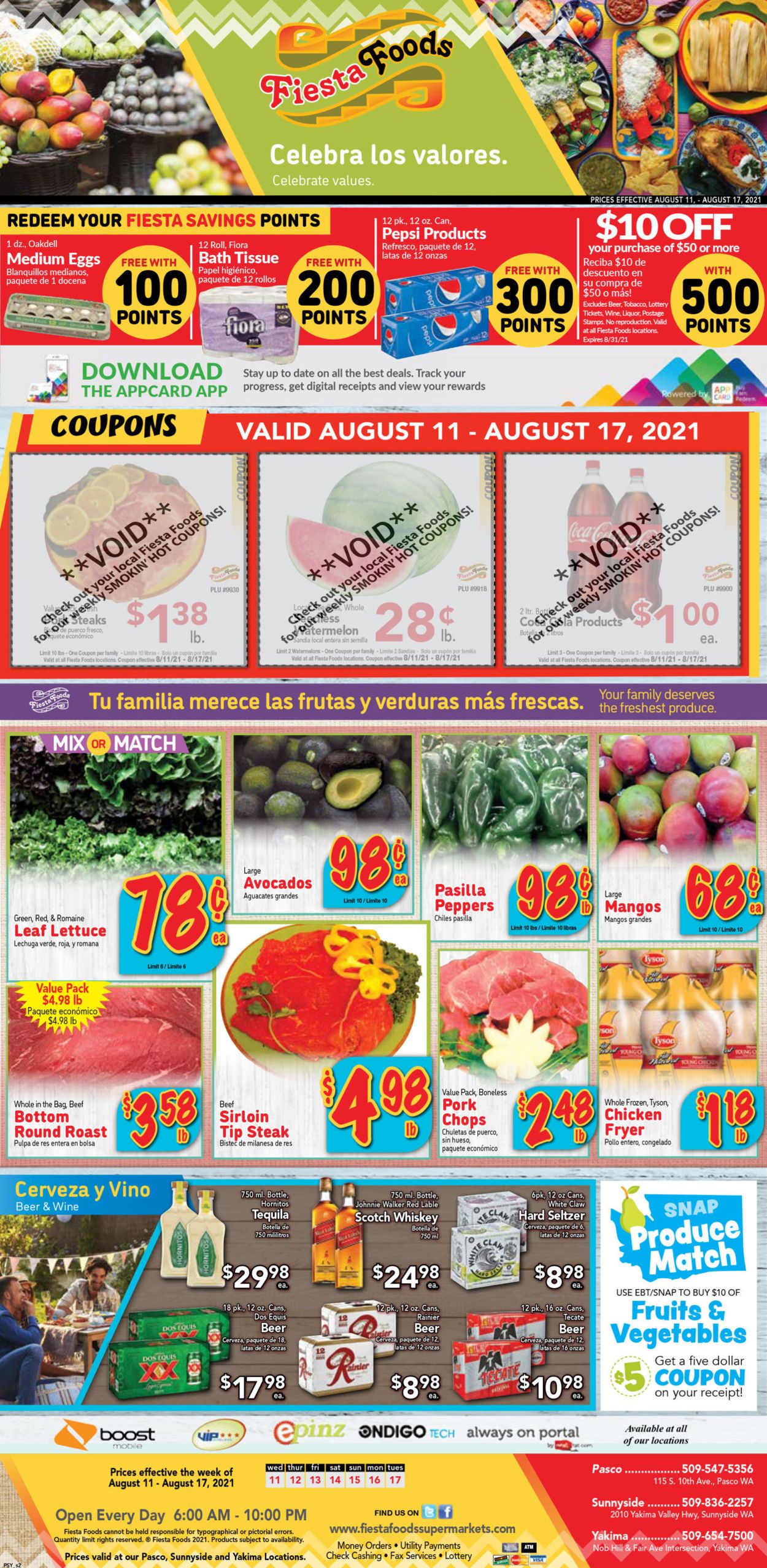 Fiesta Foods SuperMarkets Ad from 08/11/2021