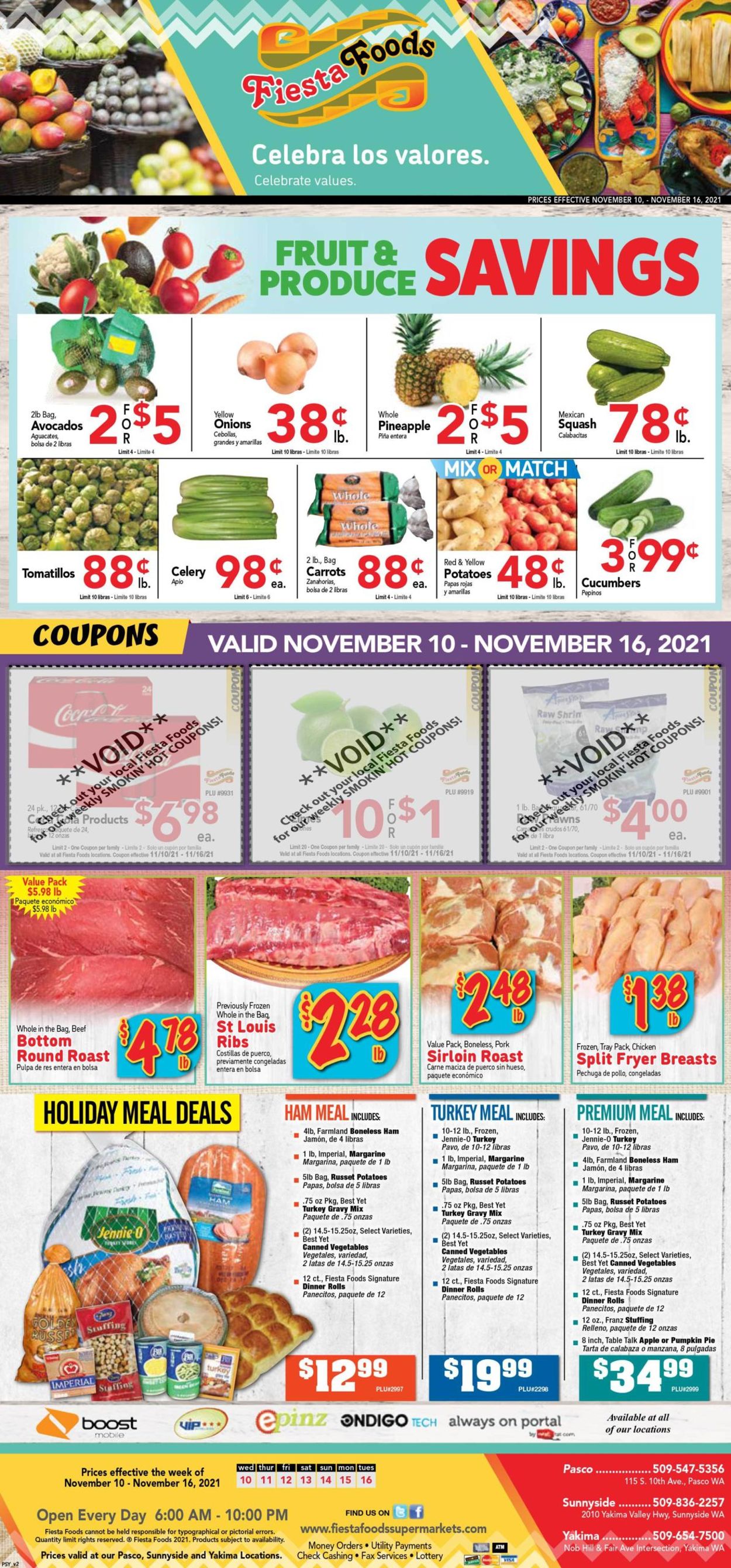 Fiesta Foods SuperMarkets Ad from 11/10/2021