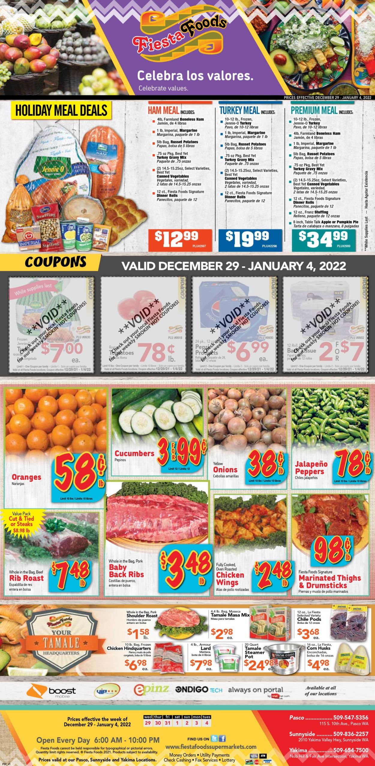 Fiesta Foods SuperMarkets Ad from 12/29/2021