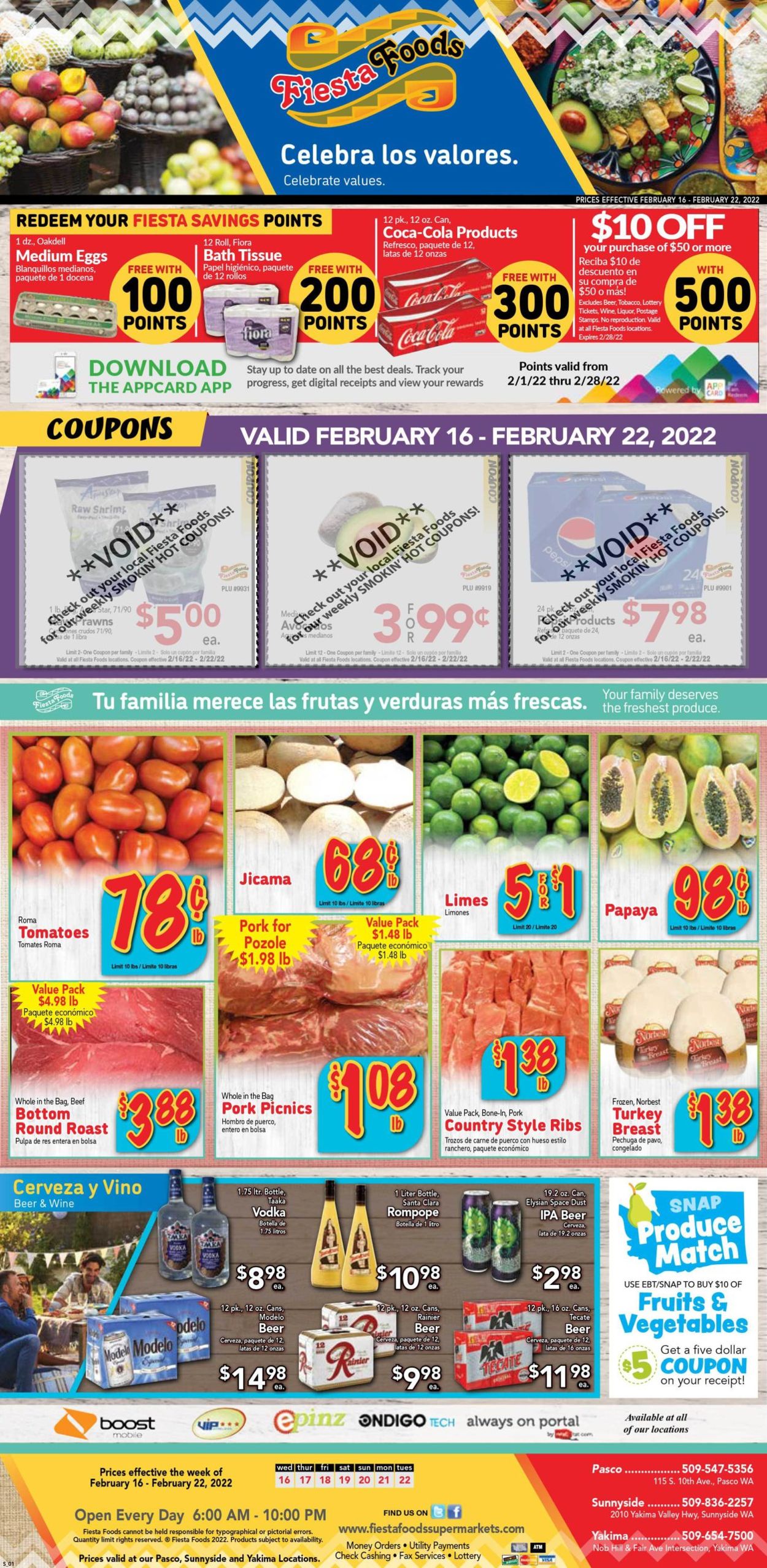 Fiesta Foods SuperMarkets Ad from 02/16/2022