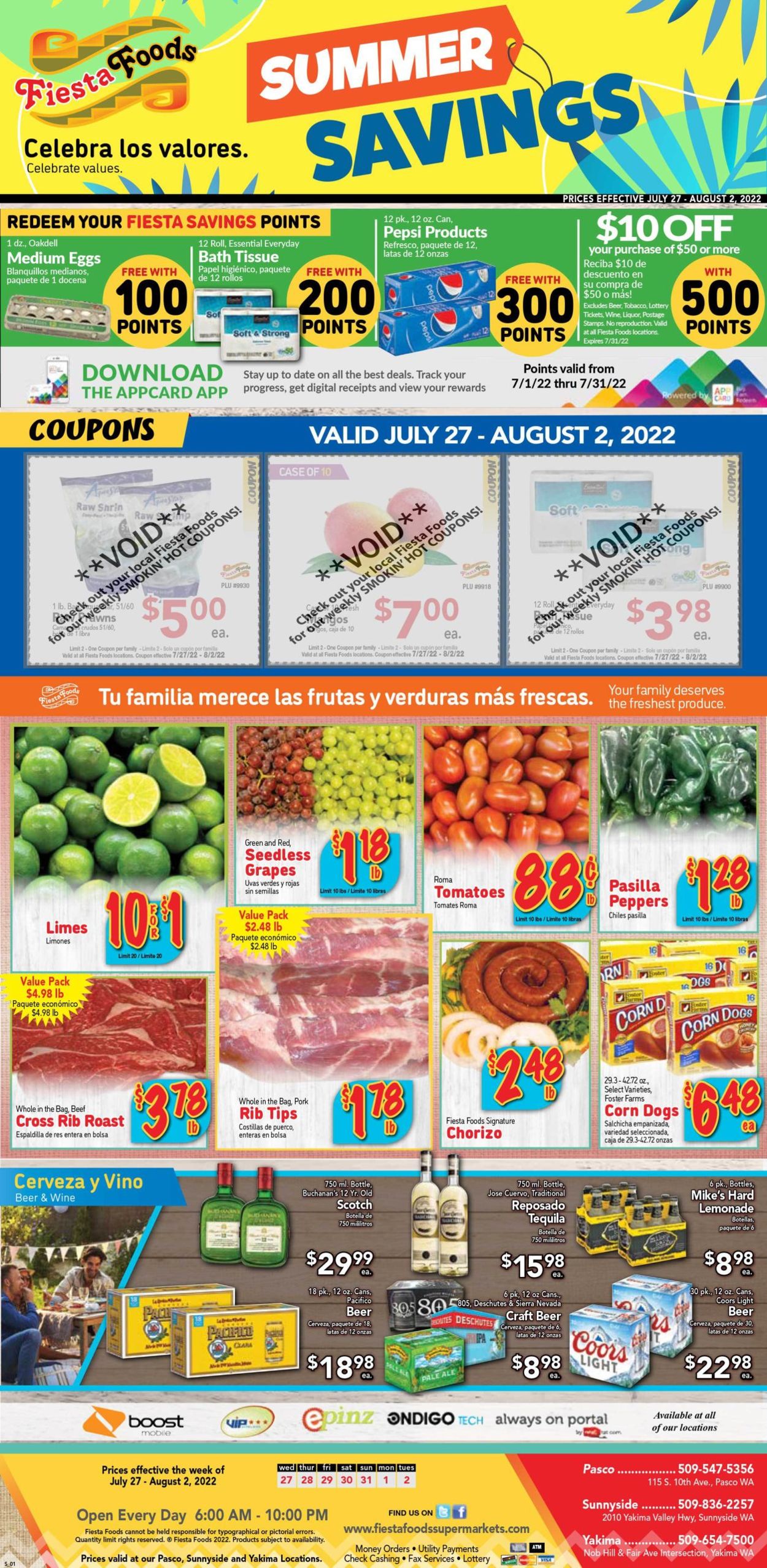 Fiesta Foods SuperMarkets Ad from 07/27/2022