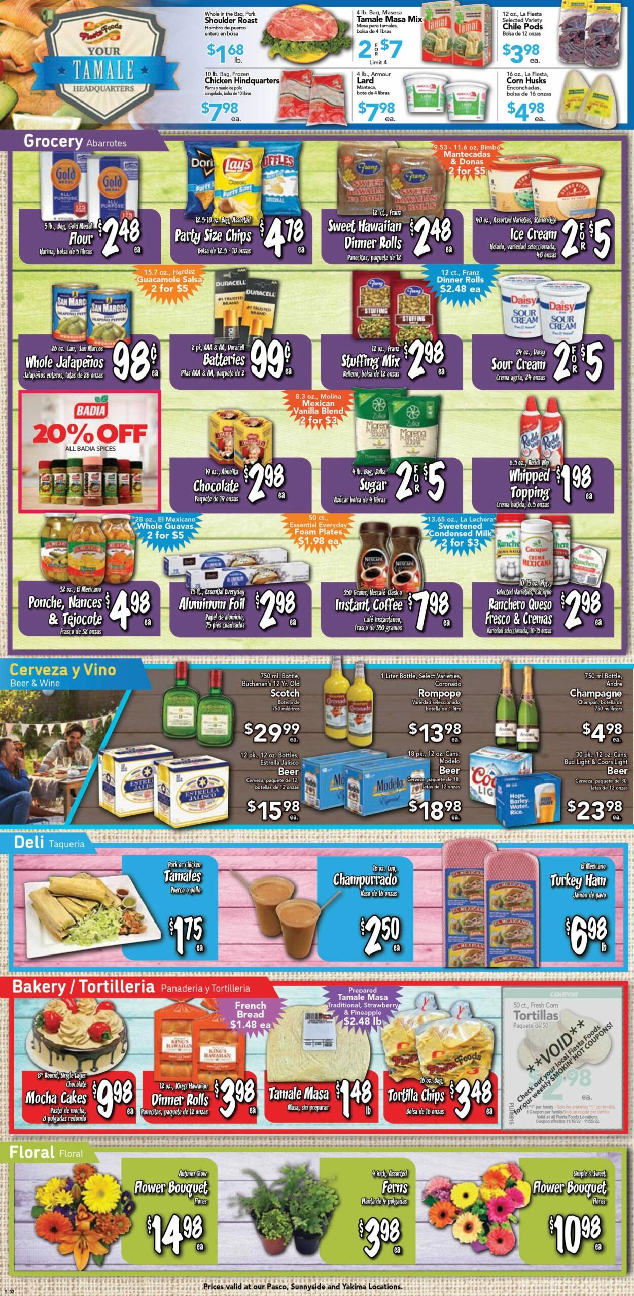 Fiesta Foods SuperMarkets Ad from 11/16/2022