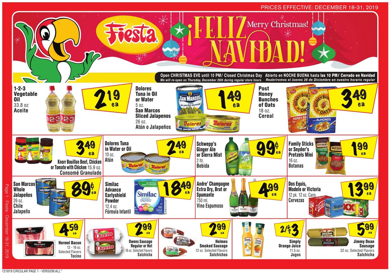 Fiesta Mart Ad from 12/18/2019