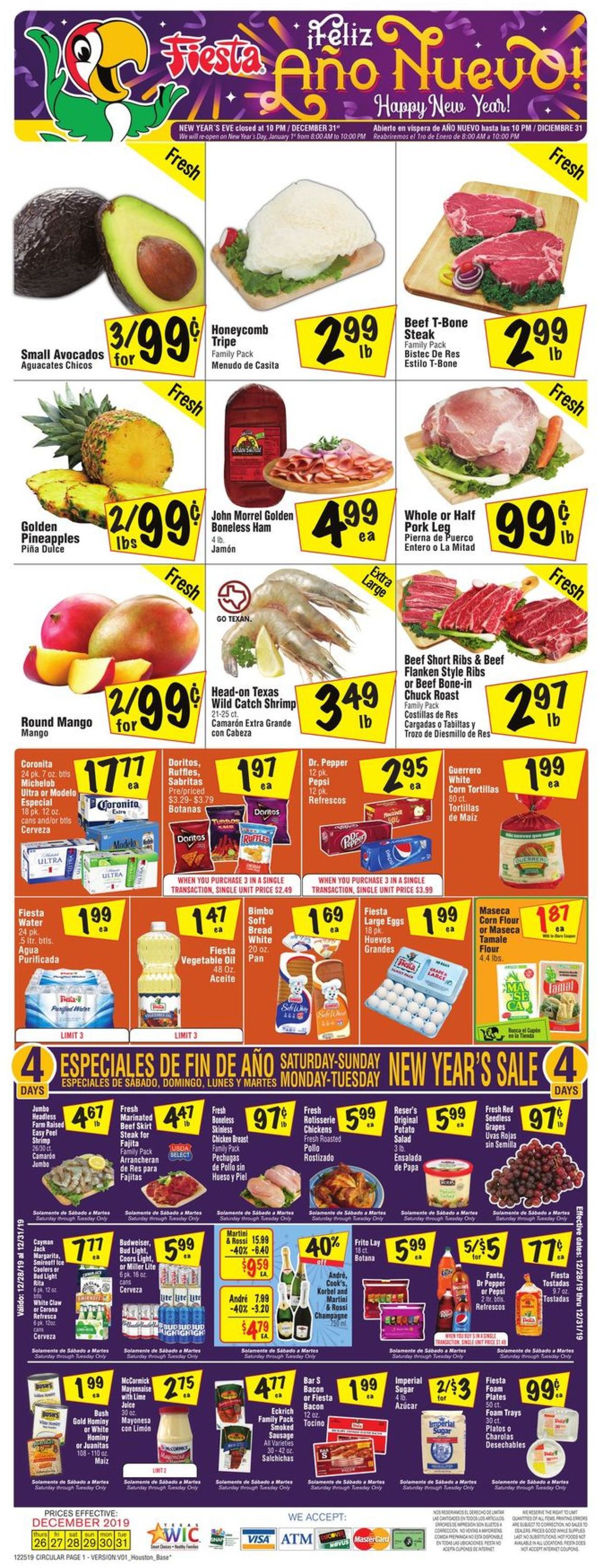 Fiesta Mart Ad from 12/26/2019