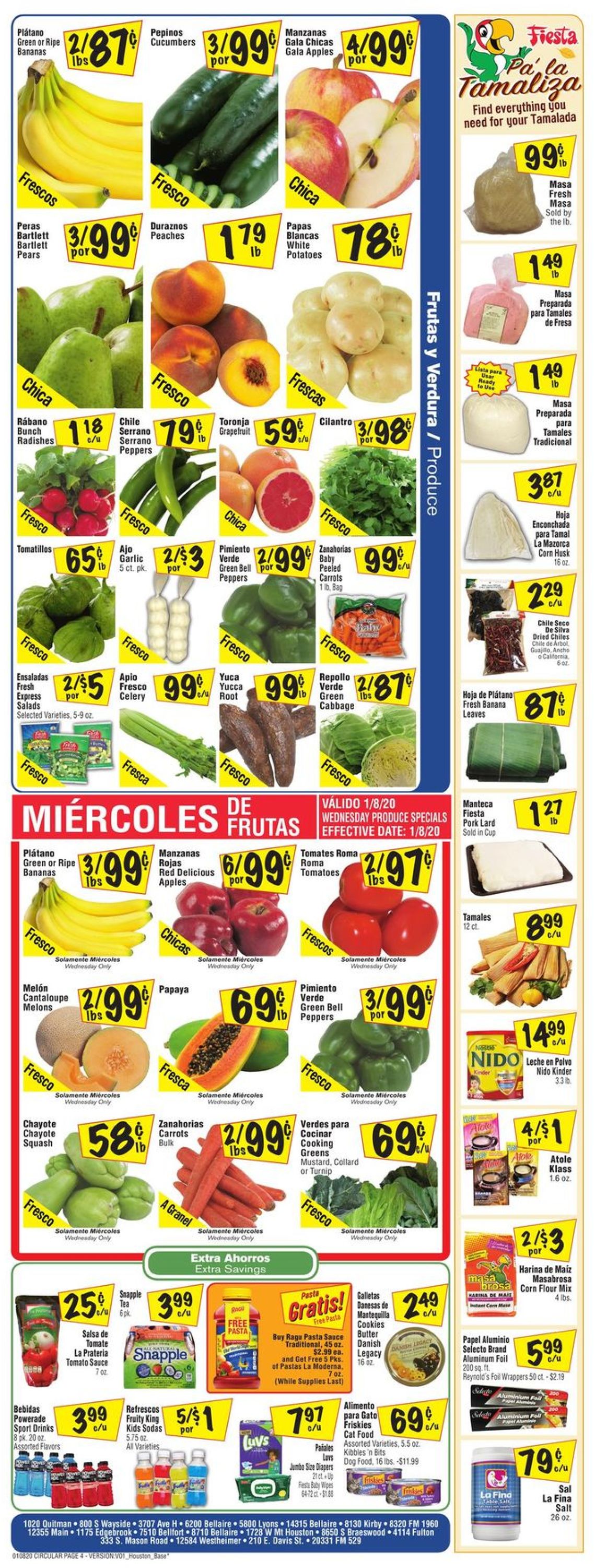 Fiesta Mart Ad from 01/08/2020