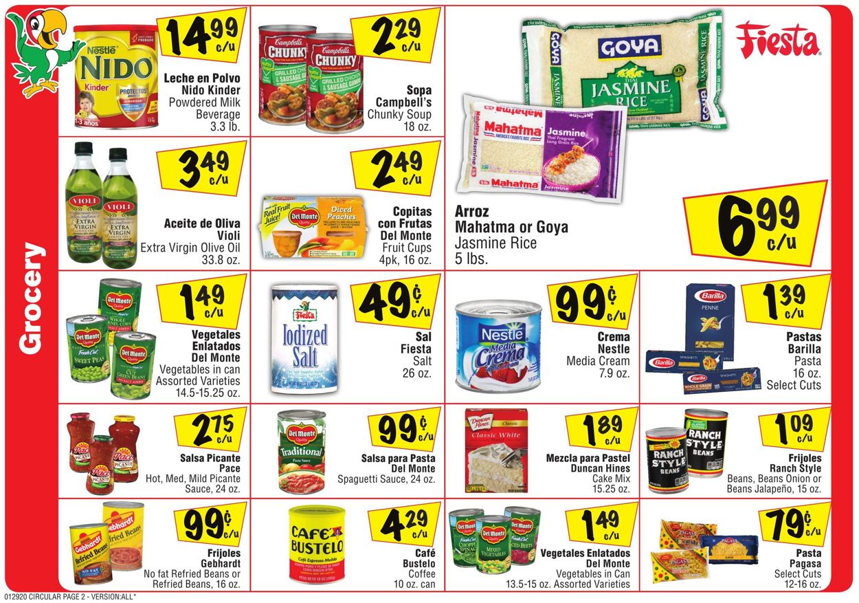 Fiesta Mart Ad from 01/29/2020