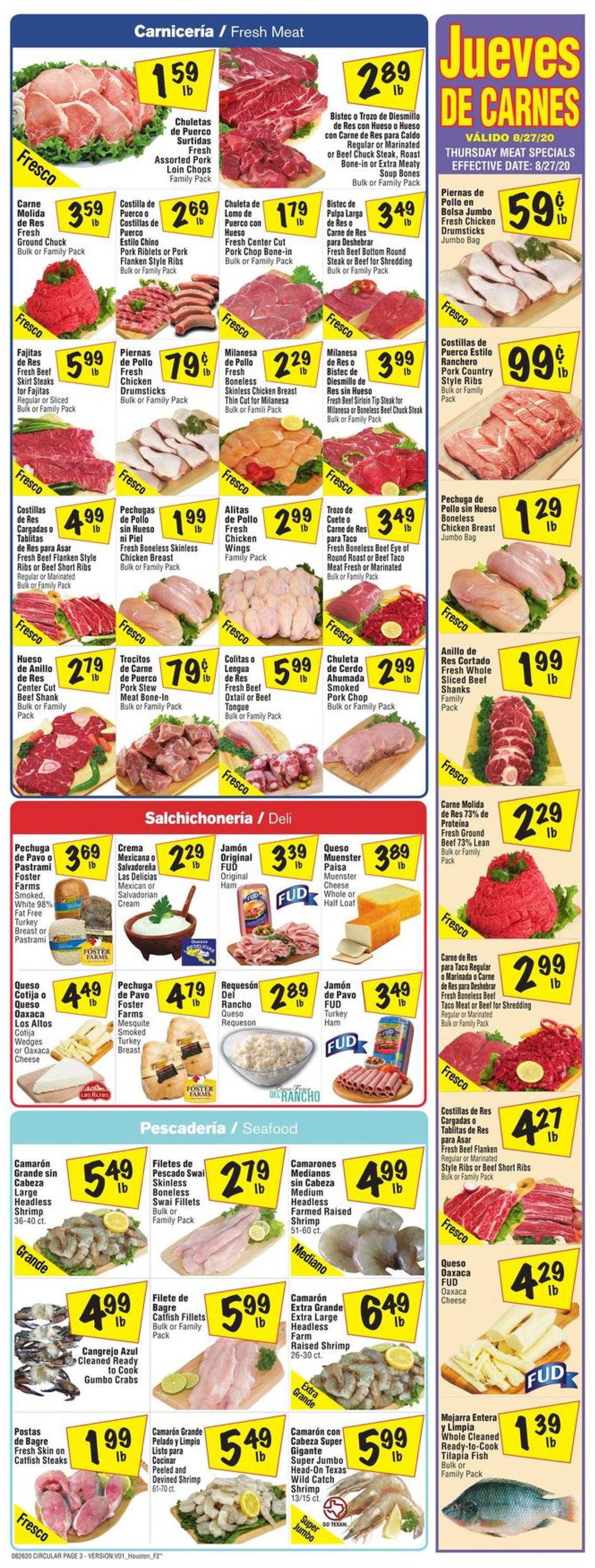 Fiesta Mart Ad from 08/26/2020