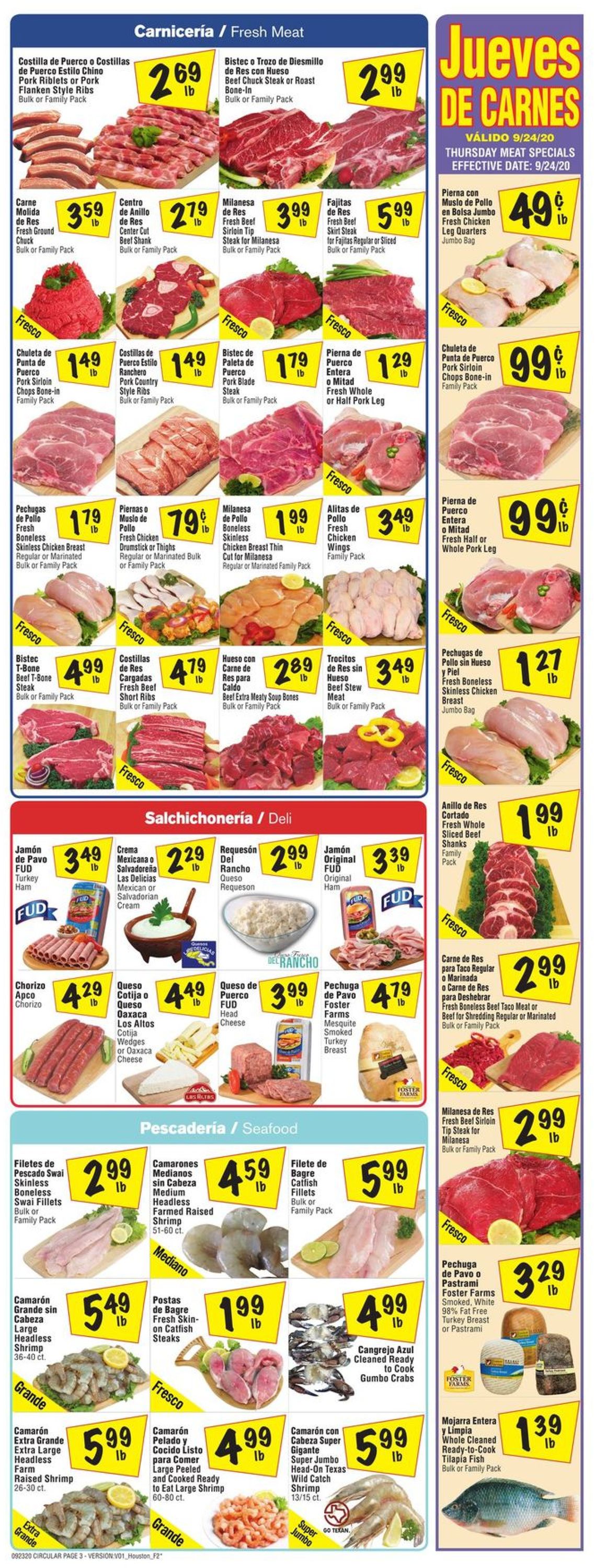 Fiesta Mart Ad from 09/23/2020