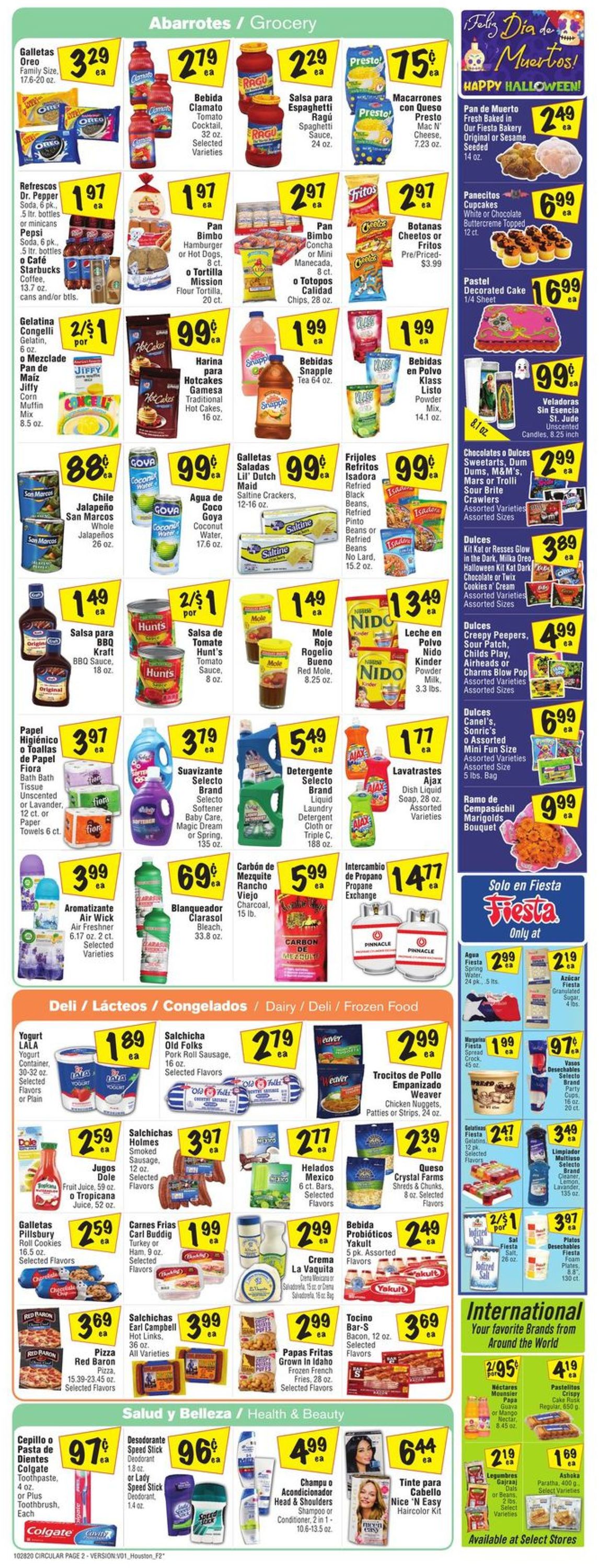 Fiesta Mart Ad from 10/28/2020