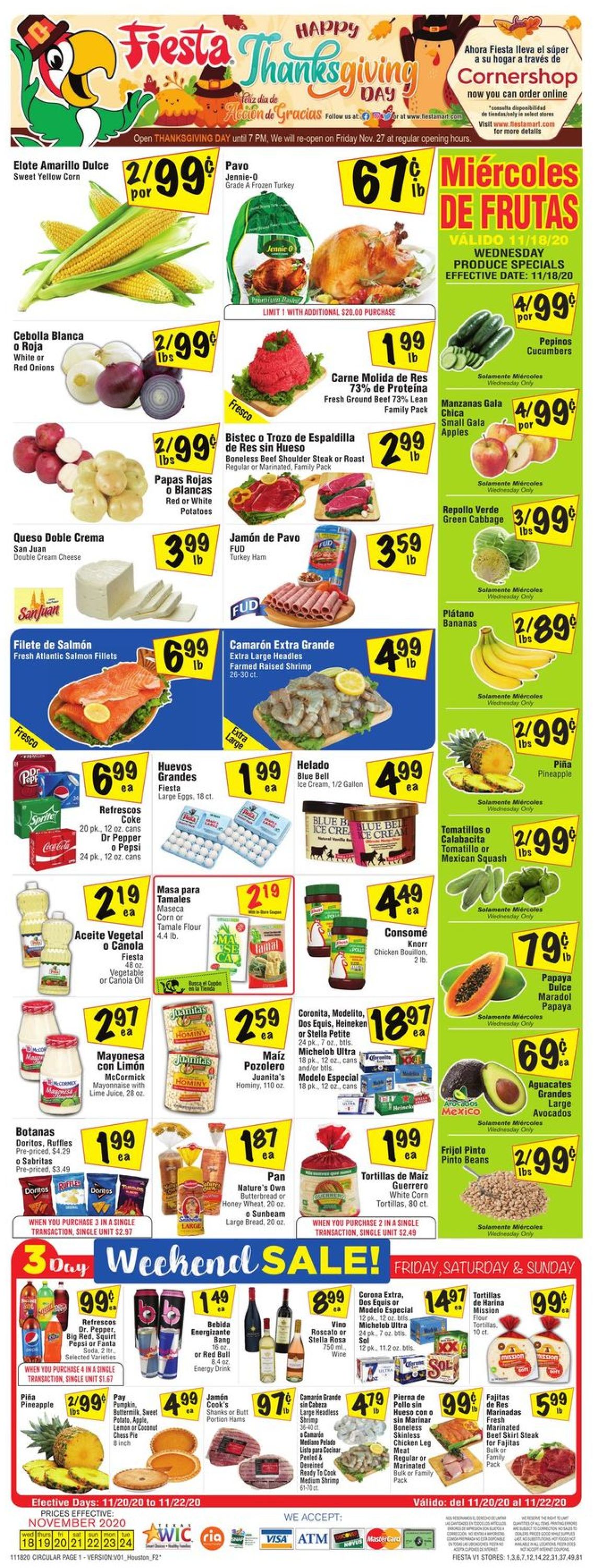 Fiesta Mart Ad from 11/18/2020