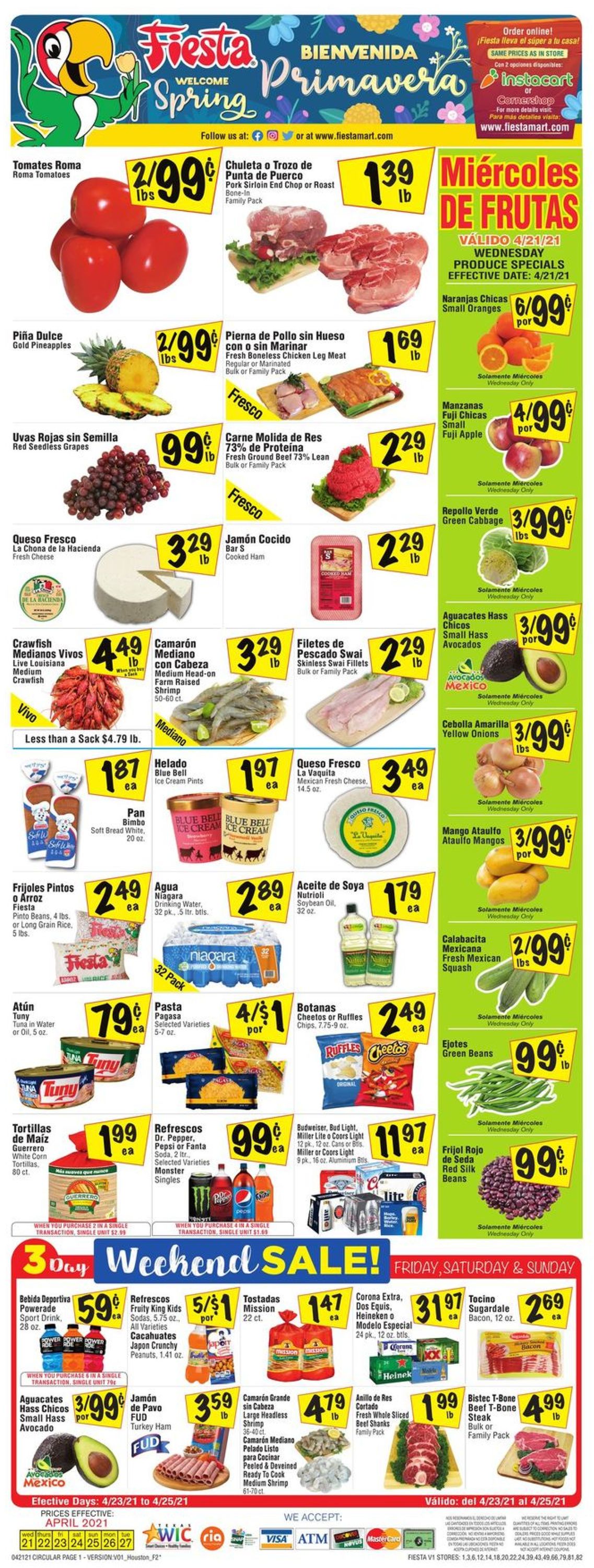 Fiesta Mart Ad from 04/21/2021
