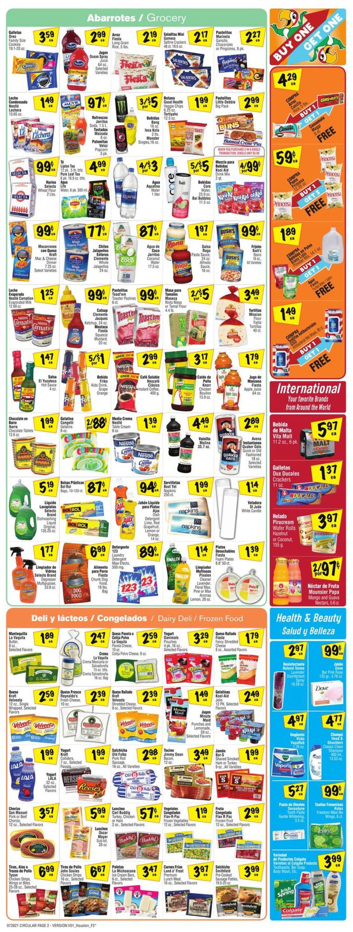 Fiesta Mart Ad from 07/28/2021