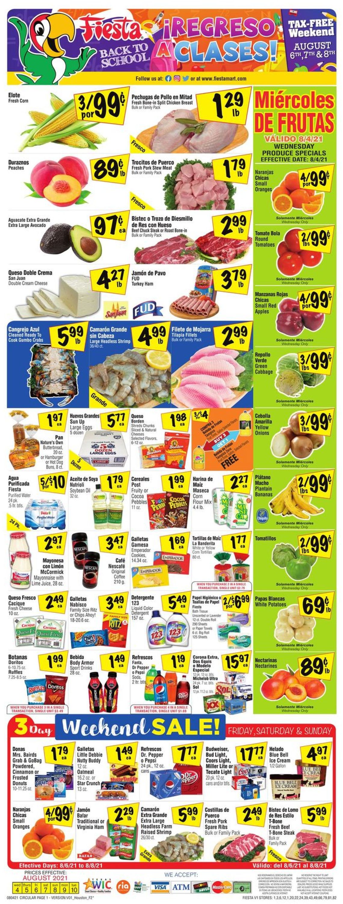 Fiesta Mart Ad from 08/04/2021