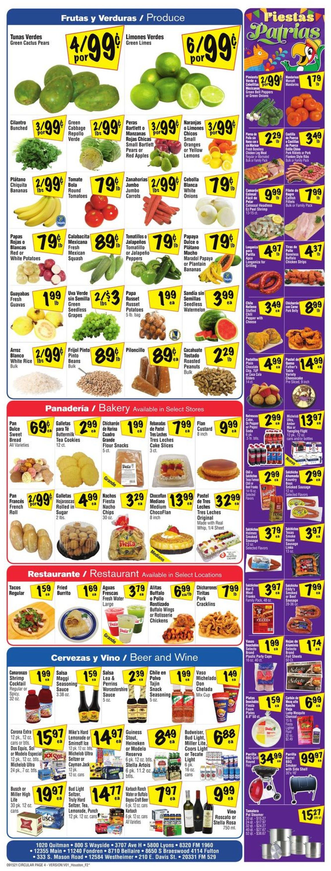 Fiesta Mart Ad from 09/15/2021