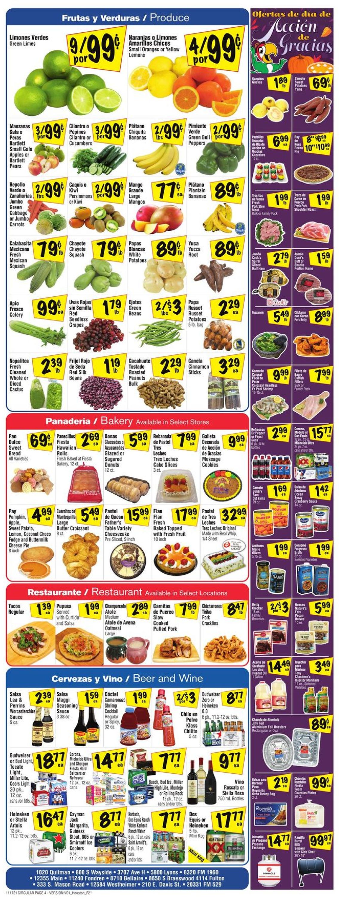 Fiesta Mart Ad from 11/17/2021