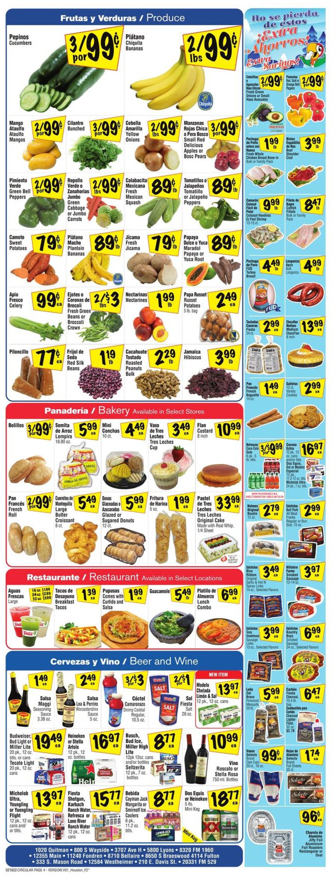 Fiesta Mart Ad from 02/16/2022