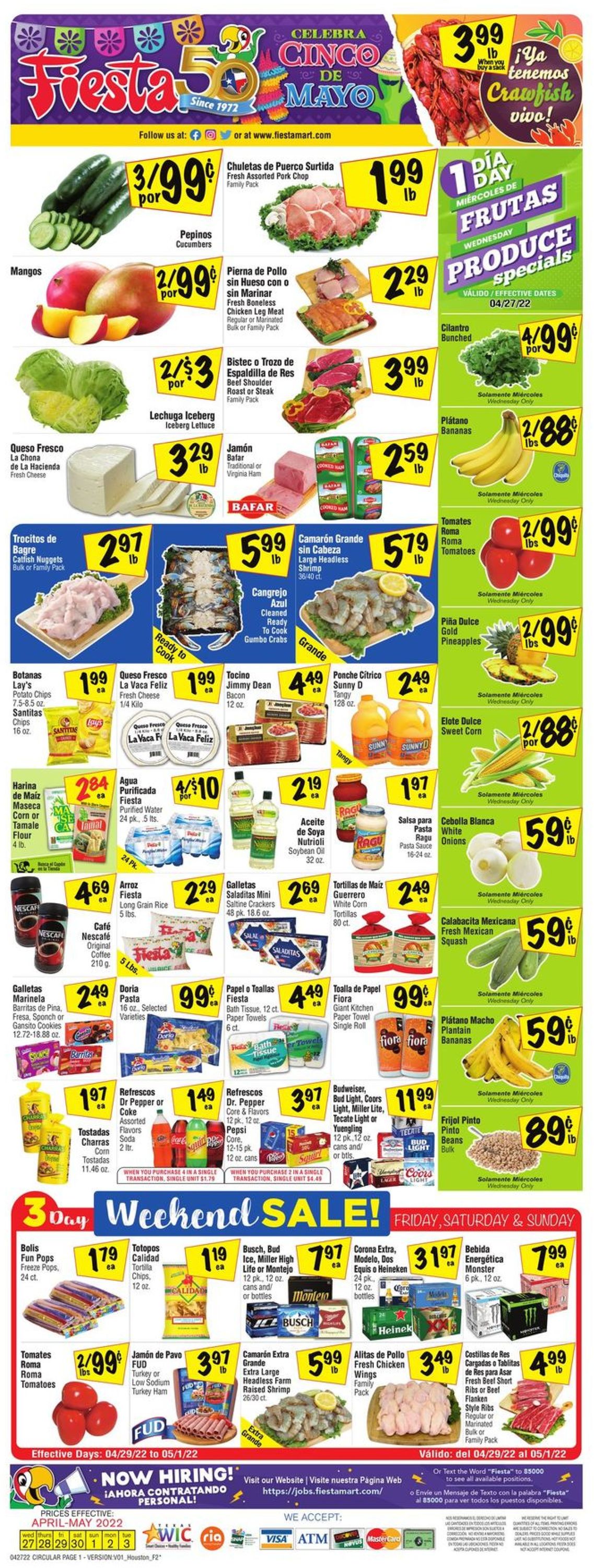Fiesta Mart Ad from 04/27/2022
