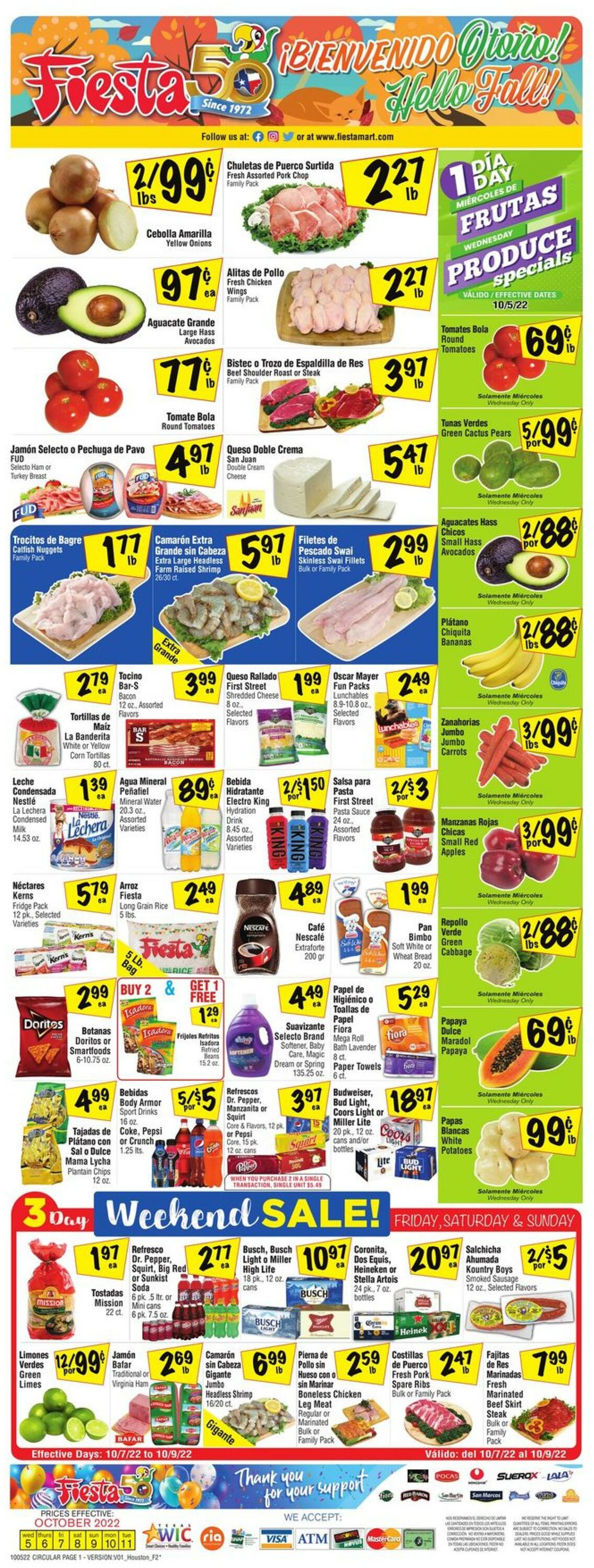 Fiesta Mart Ad from 10/05/2022