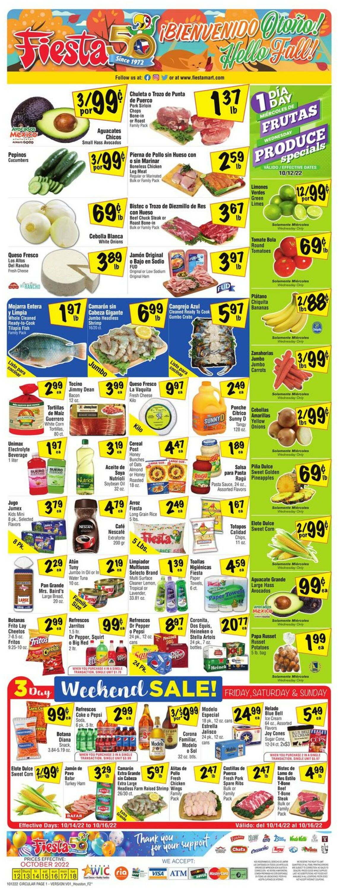 Fiesta Mart Ad from 10/12/2022