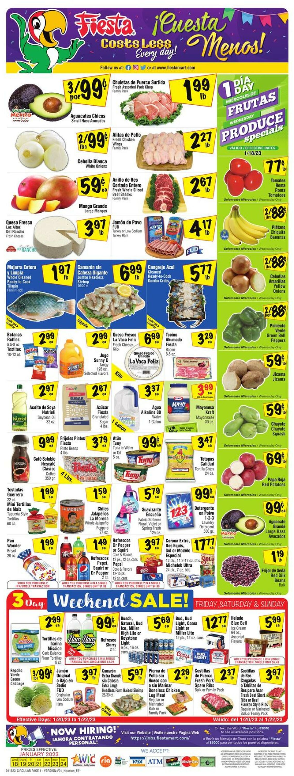 Fiesta Mart Ad from 01/18/2023