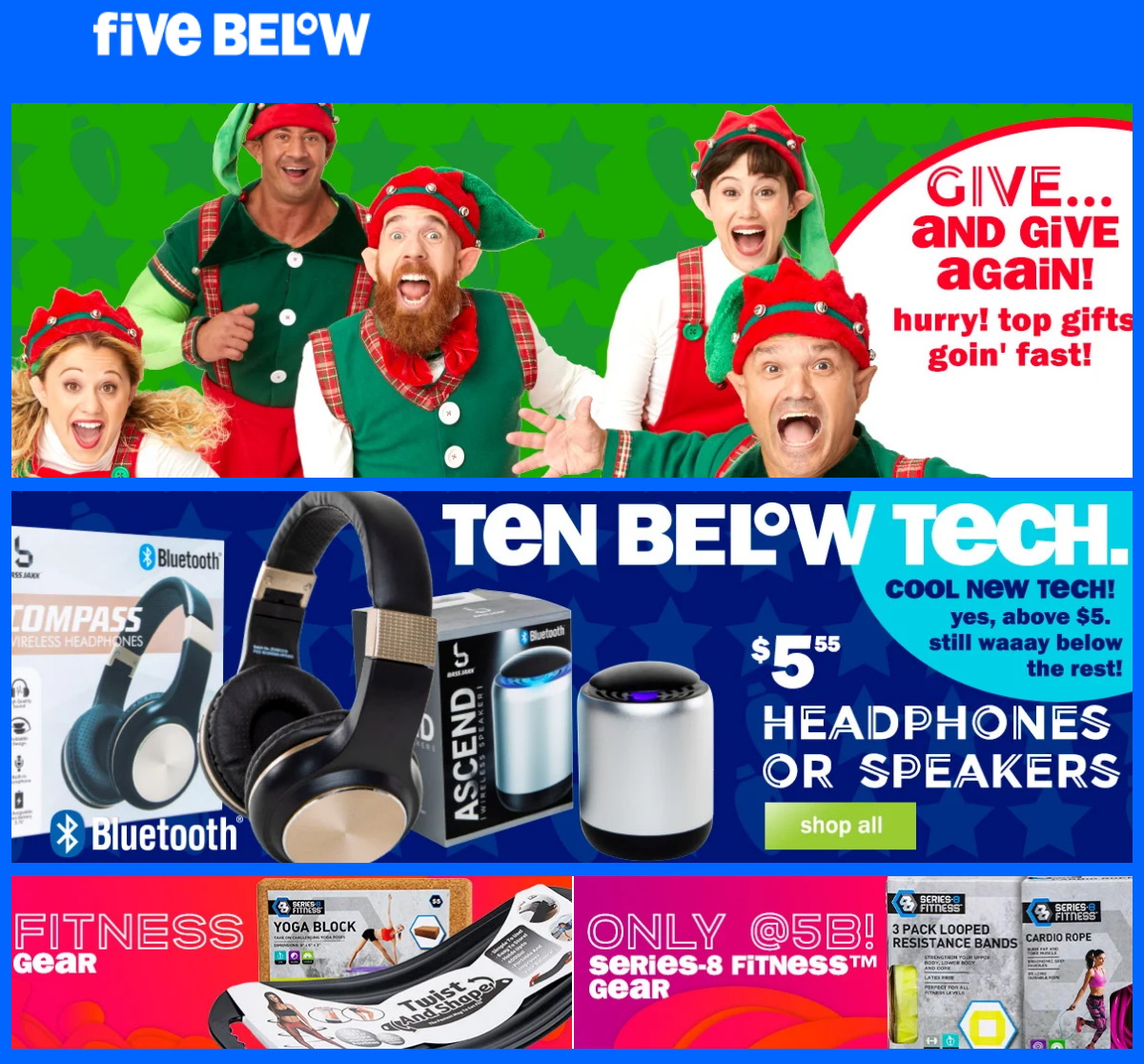 Five Below Ad from 12/20/2019