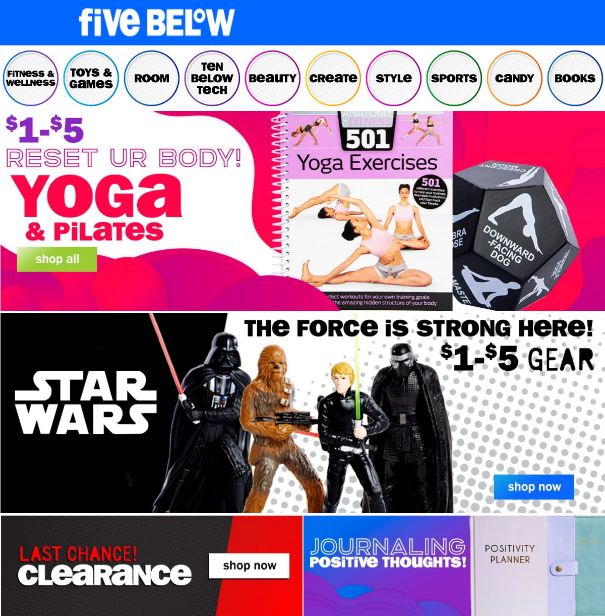 Five Below Ad from 12/30/2019