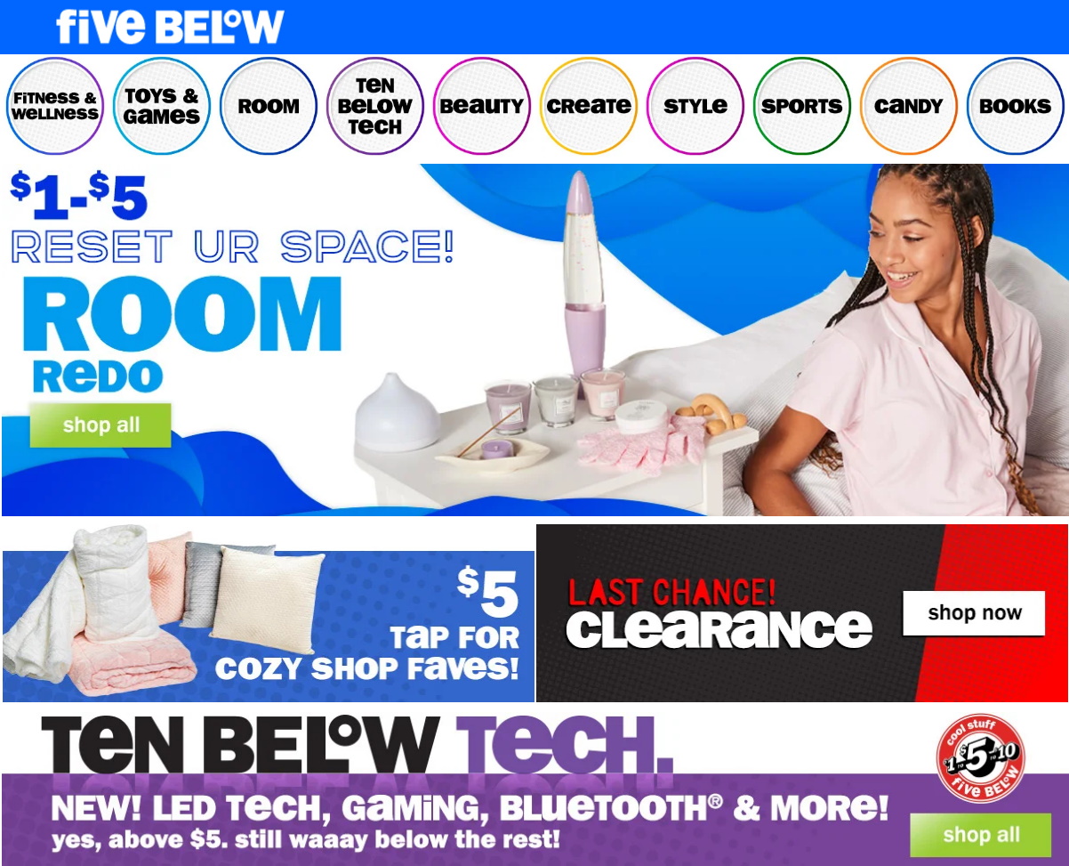 Five Below Ad from 01/08/2020