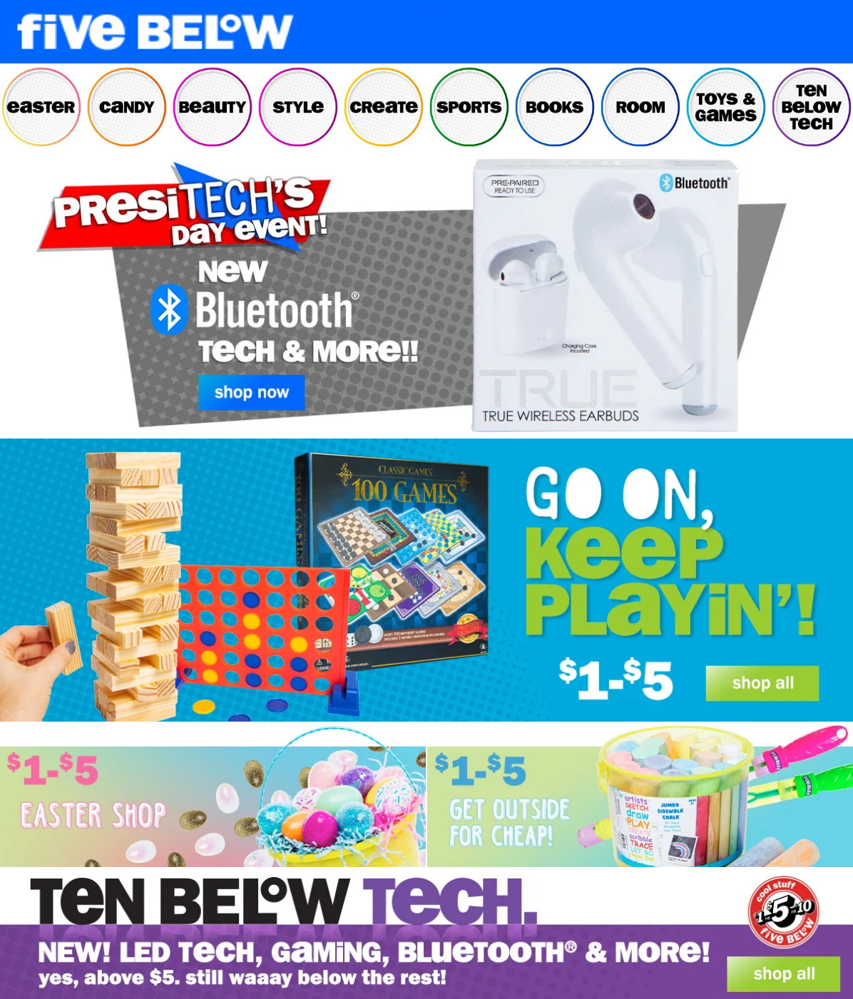 Five Below Ad from 02/18/2020