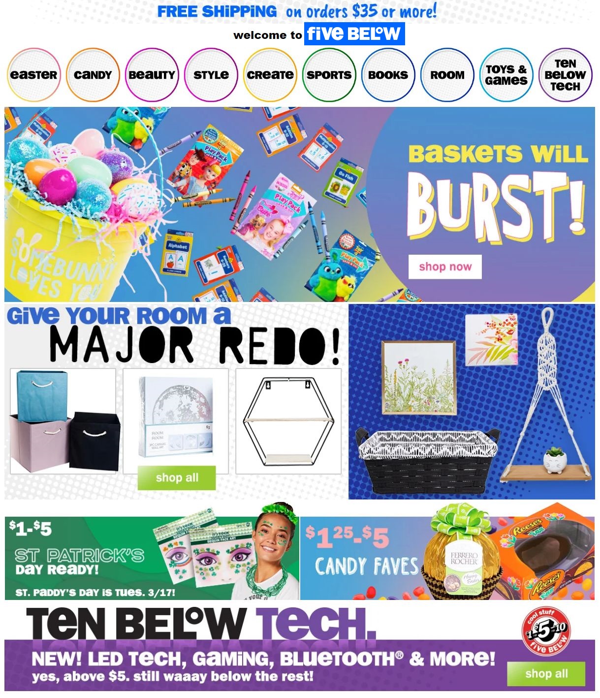 Five Below Ad from 02/25/2020