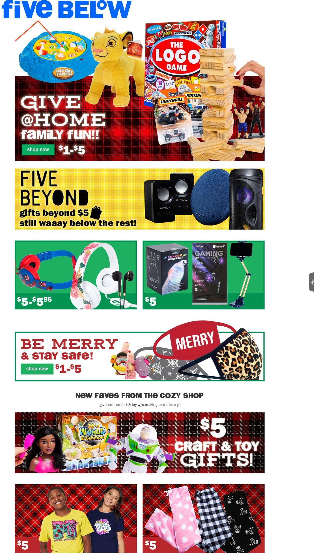 Five Below Ad from 12/16/2020