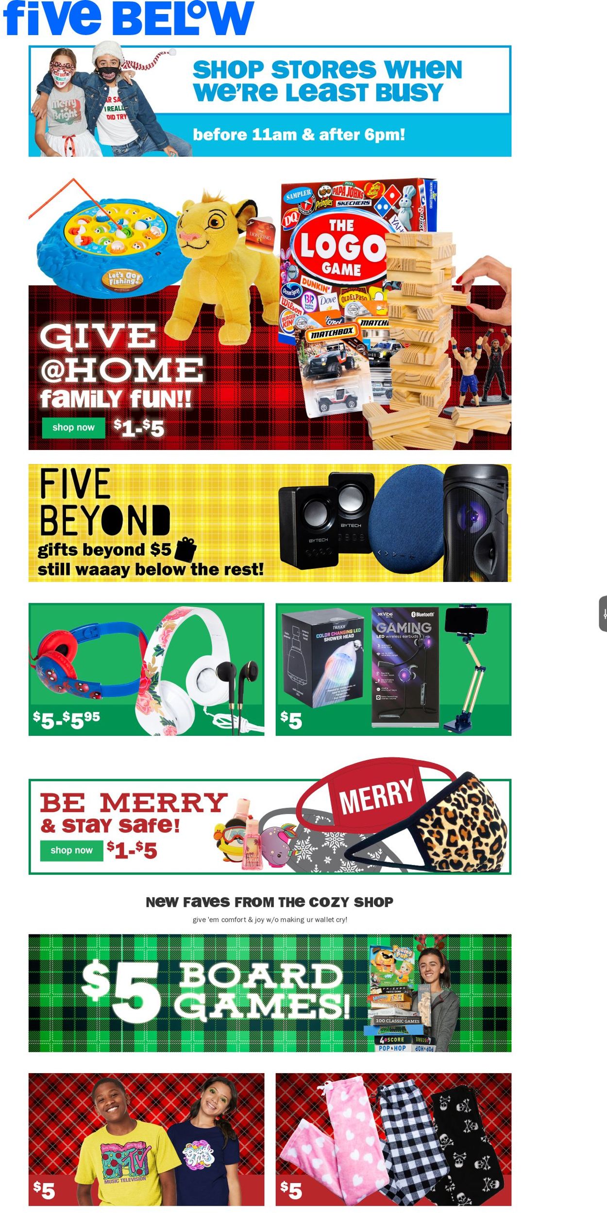 Five Below Ad from 12/23/2020