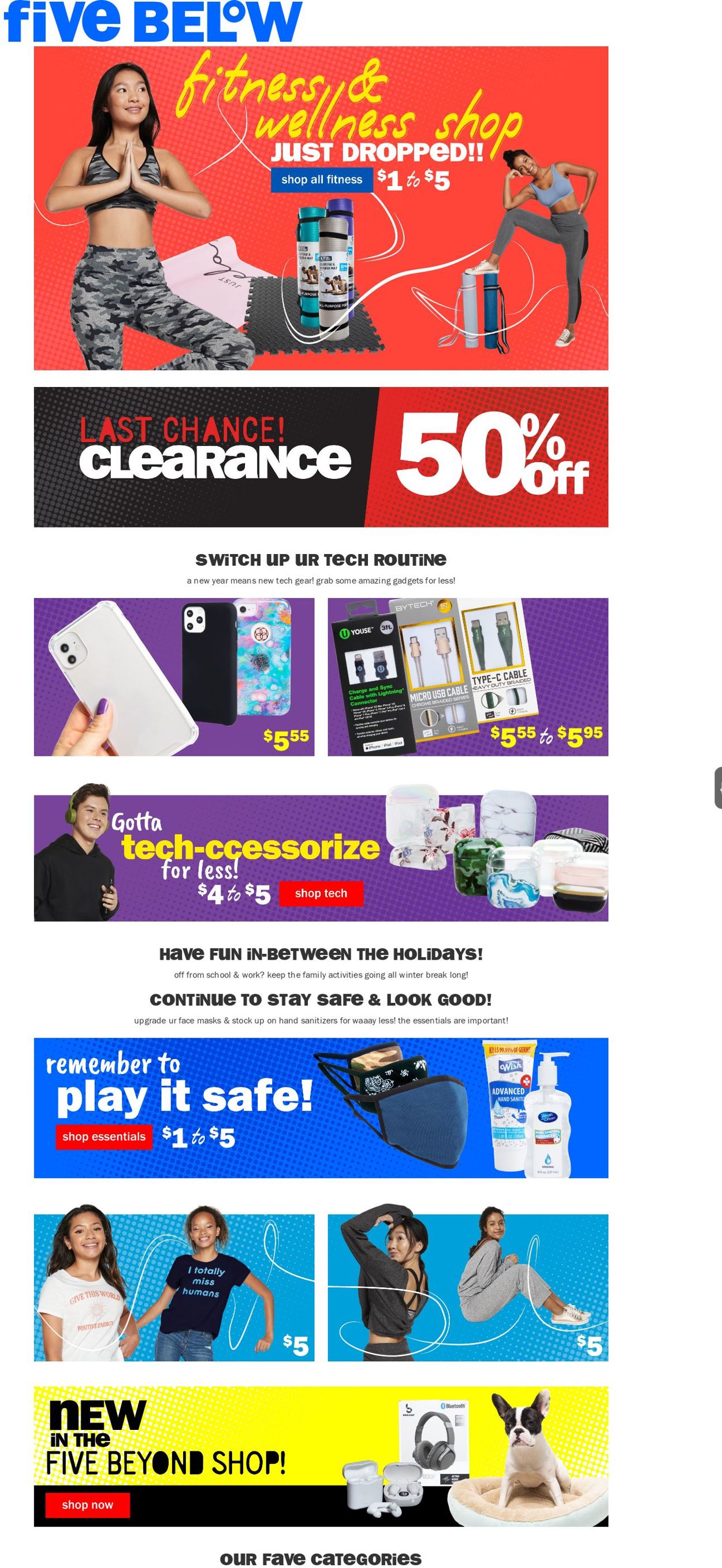 Five Below Ad from 12/30/2020
