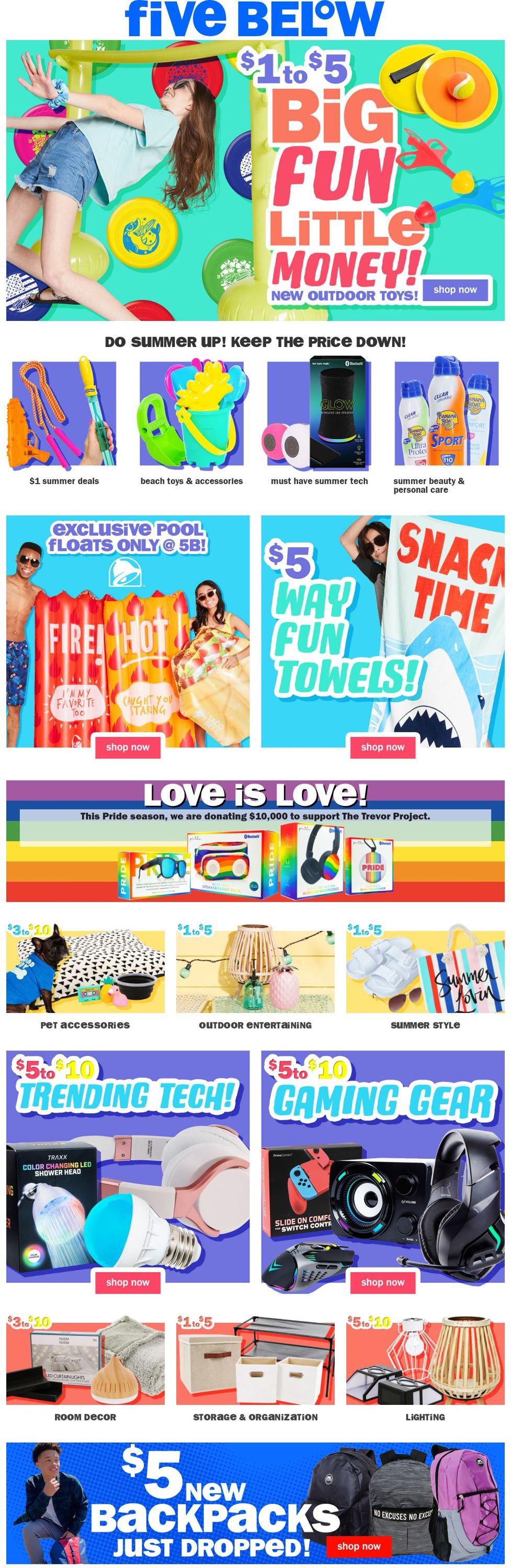 Five Below Ad from 06/30/2021